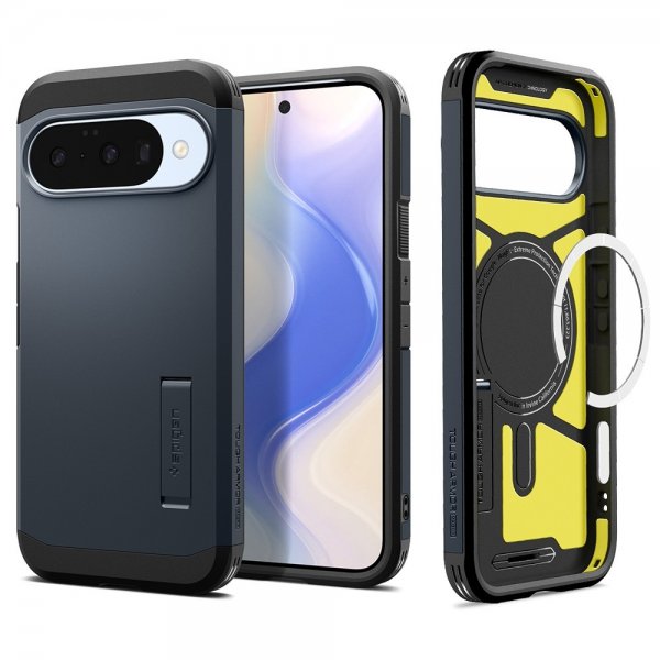 Spigen Google Pixel 10/Pixel 10 Pro Cover Tough Armor MagFit Metal Slate