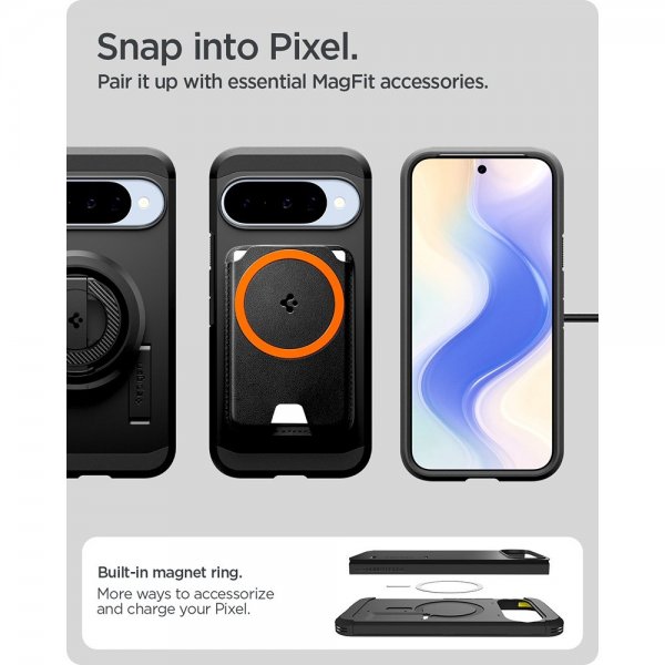 Spigen Google Pixel 10/Pixel 10 Pro Cover Tough Armor MagFit Sort