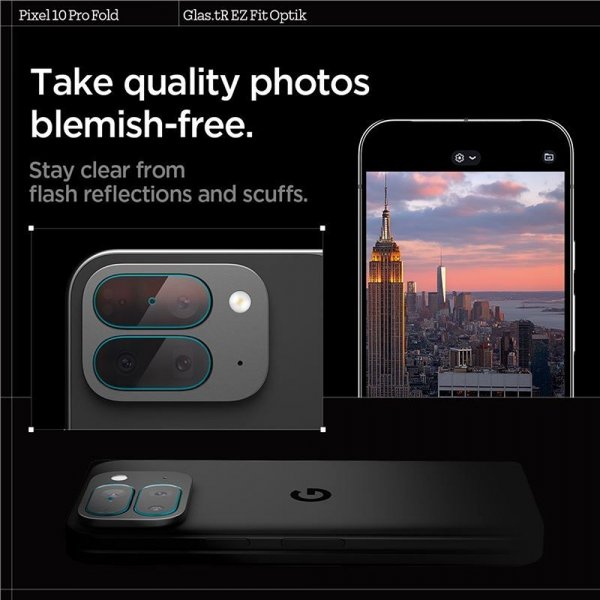 Spigen Google Pixel 10 Pro Fold Kamerabeskyttelsesglas.tR EZ Fit Optik 2-pak