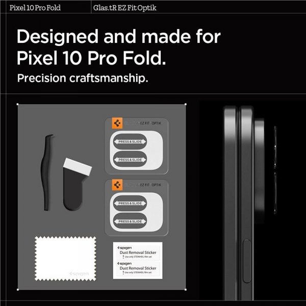 Spigen Google Pixel 10 Pro Fold Kamerabeskyttelsesglas.tR EZ Fit Optik 2-pak