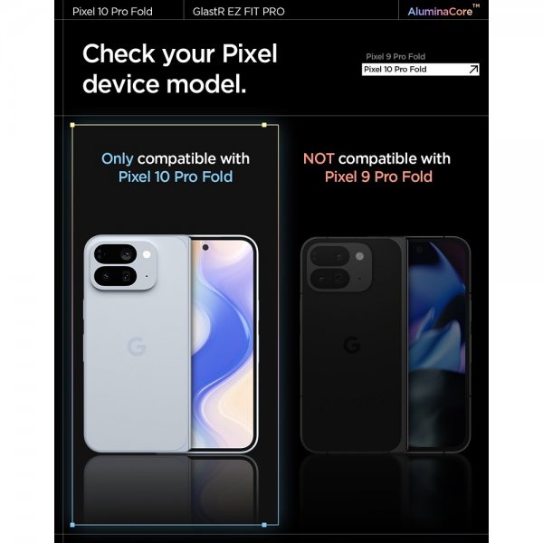 Spigen Google Pixel 10 Pro Fold Skærmbeskytter GLAS.tR EZ Fit Optik Pro 2-pak