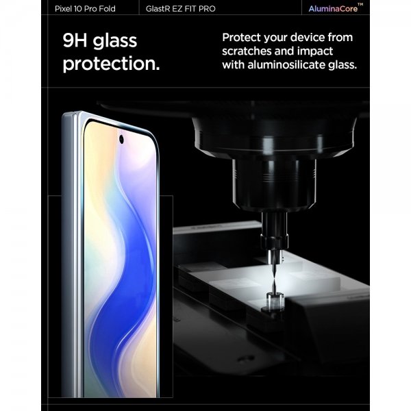 Spigen Google Pixel 10 Pro Fold Skærmbeskytter GLAS.tR EZ Fit Optik Pro 2-pak