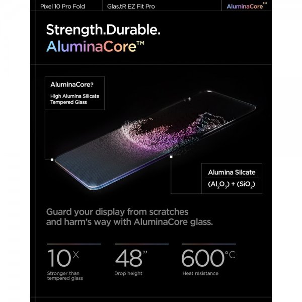 Spigen Google Pixel 10 Pro Fold Skærmbeskytter GLAS.tR EZ Fit Optik Pro 2-pak
