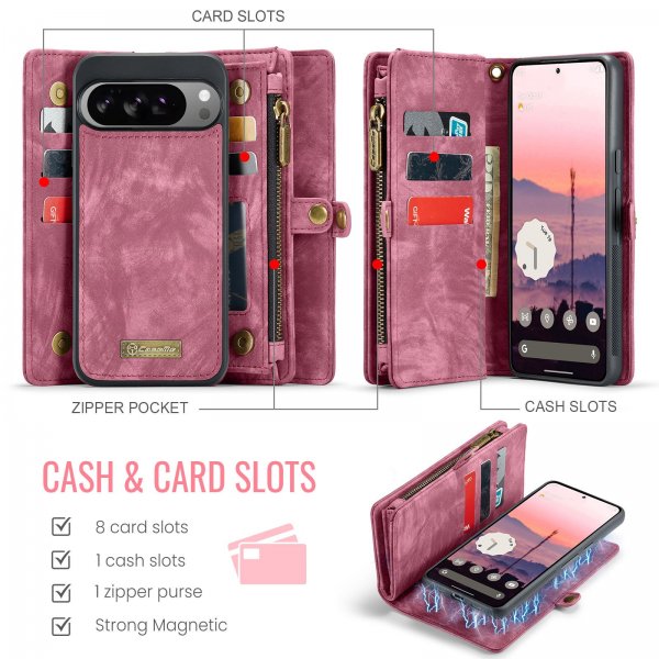 CaseMe Google Pixel 10 Pro XL Cover 008 Series Aftageligt Cover Rød