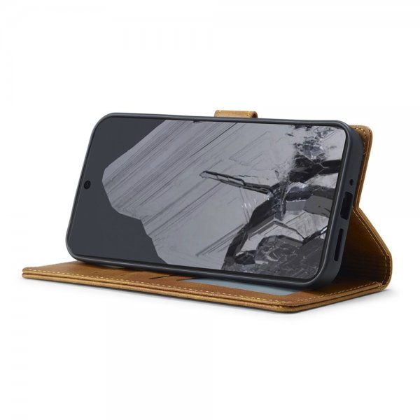 Lc.Imeeke Google Pixel 10 Pro XL Cover med Kortlomme og Standfunktion Lysebrun