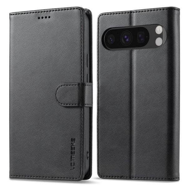 Lc.Imeeke Google Pixel 10 Pro XL Cover med Kortlomme Standerfunktion Sort