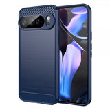 Google Pixel 10 Pro XL Cover Børstet Kulfibertekstur Blå
