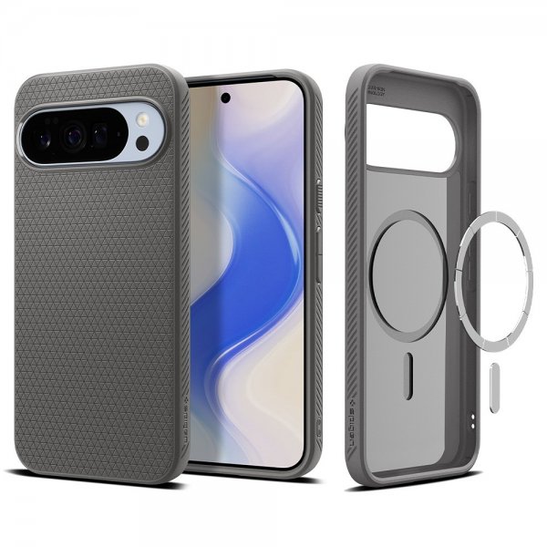 Spigen Google Pixel 10 Pro XL Cover Liquid Air MagFit Marble Gray