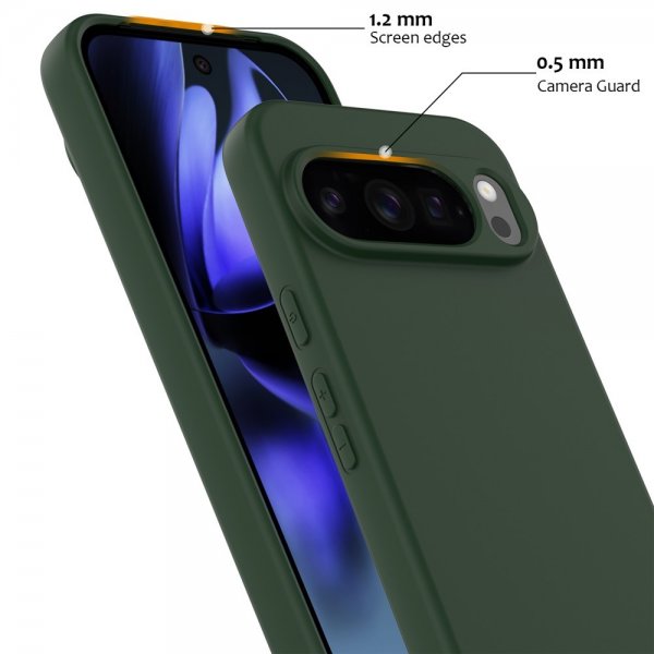 Google Pixel 10 Pro XL Cover med strop Silikone MagSafe Mørkegrøn