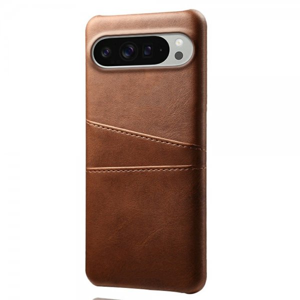 Google Pixel 10 Pro XL Cover med to Kortlommer Mørkebrun