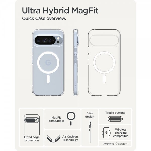 Spigen Google Pixel 10 Pro XL Cover Ultra Hybrid MagFit Clear White