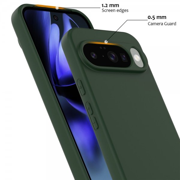 Google Pixel 10/Pixel 10 Pro Cover med Strop Silikone MagSafe Mørkegrøn