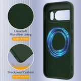 Google Pixel 10/Pixel 10 Pro Cover med Strop Silikone MagSafe Mørkegrøn