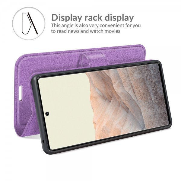 Google Pixel 6 Cover Litchi Lilla