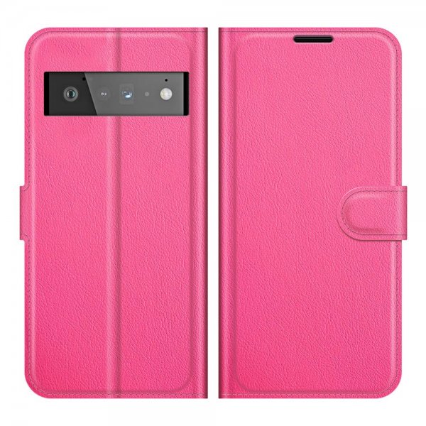 Google Pixel 6 Pro Cover Litchi Magenta