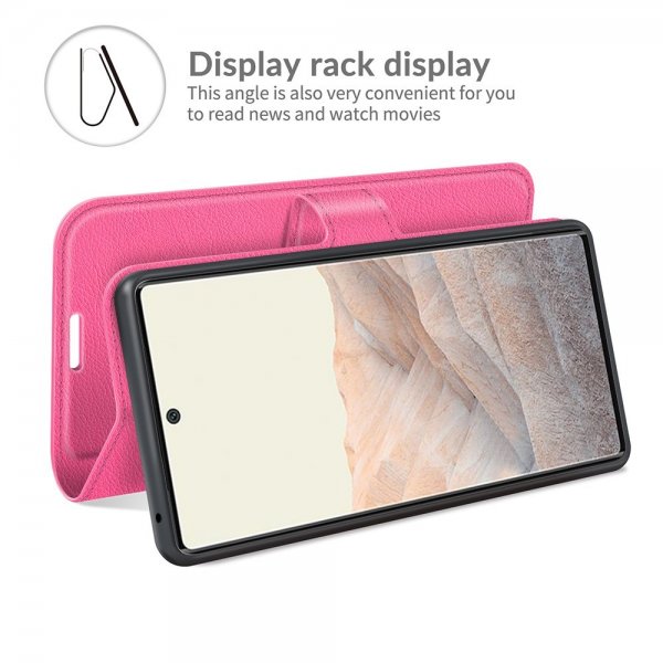Google Pixel 6 Pro Cover Litchi Magenta