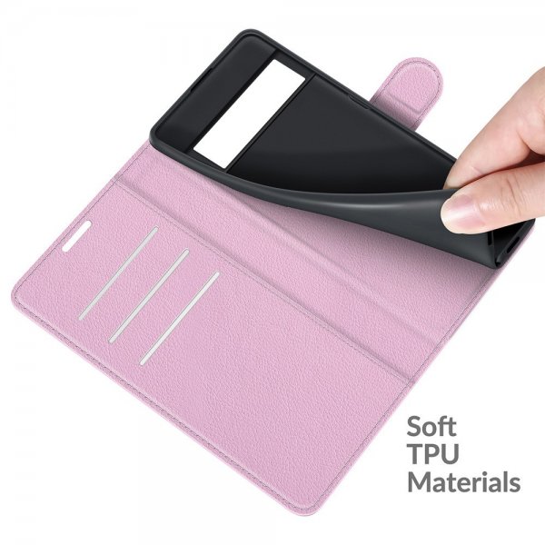 Google Pixel 6 Pro Cover Litchi Pink