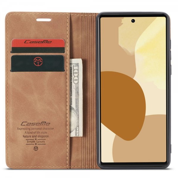 CaseMe Google Pixel 6 Pro Etui Retro Flip Brun