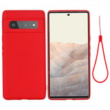 Google Pixel 6 Pro Cover med Rem Silikone Rød