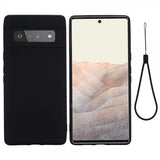 Google Pixel 6 Pro Cover med Rem Silikone Sort