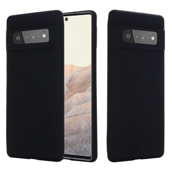 Google Pixel 6 Pro Cover med Rem Silikone Sort