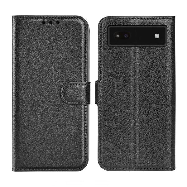Google Pixel 6a Etui med Stativ Sort