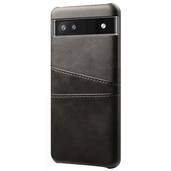 Google Pixel 6a Cover med to Kortlommer Sort