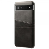 Google Pixel 6a Cover med to Kortlommer Sort
