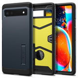 Spigen Google Pixel 6a Cover Tough Armor Metal Slate