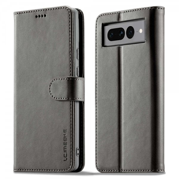 Lc.Imeeke Google Pixel 7 Pro Cover med Kortlomme og Standfunktion Grå
