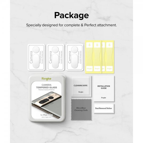 Ringke Google Pixel 7 Pro Kamerabeskyttelse Glas 3-pak