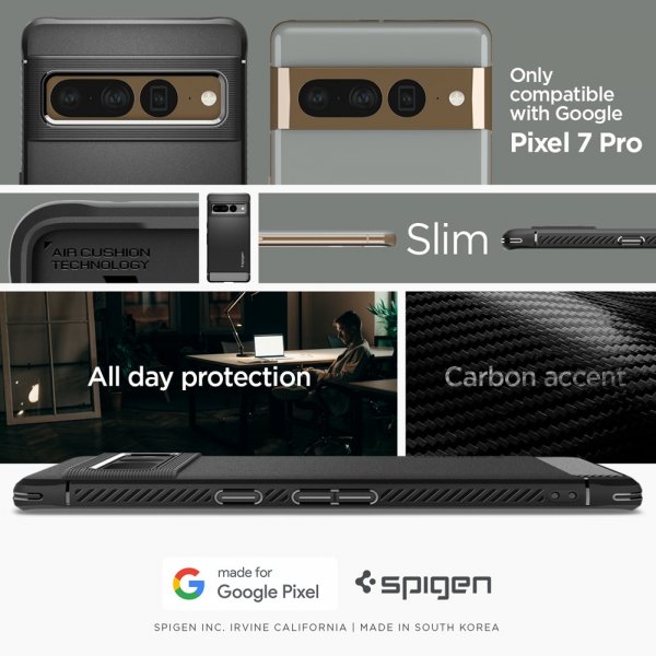 Spigen Google Pixel 7 Pro Cover Rugged Armor Mat Sort