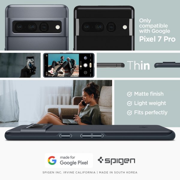 Spigen Google Pixel 7 Pro Cover Thin Fit Metal Slate