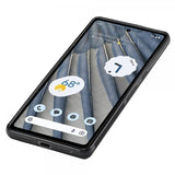 Lc.Imeeke Google Pixel 7 Cover Kulfibertekstur Rød Stribe Sort