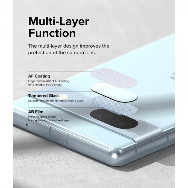 Ringke Google Pixel 7a Kamerabeskytter Camera Protector Glass 3-pak