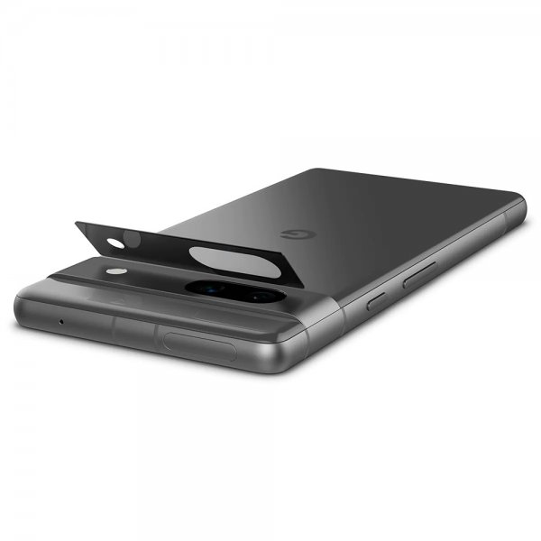 Spigen Google Pixel 7a Kamerabeskytter Glas.tR EZ Fit Optik 2-pak Sort