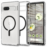 Spigen Google Pixel 7a Cover Ultra Hybrid OneTap Metal Ring MagFit Sort