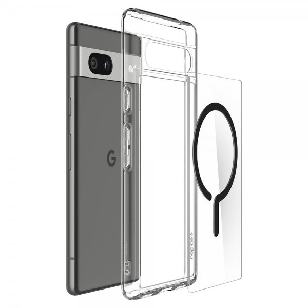 Spigen Google Pixel 7a Cover Ultra Hybrid OneTap Metal Ring MagFit Sort