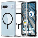 Spigen Google Pixel 7a Cover Ultra Hybrid OneTap Metal Ring MagFit Sort