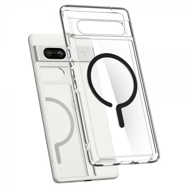 Spigen Google Pixel 7a Cover Ultra Hybrid OneTap Metal Ring MagFit Sort