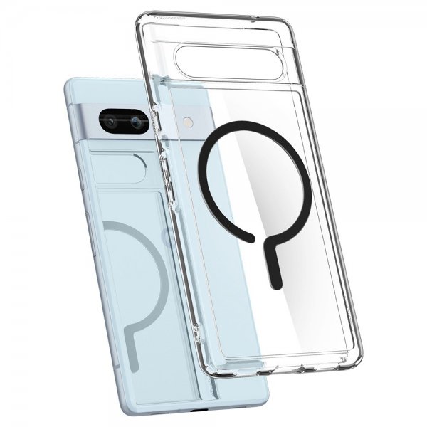 Spigen Google Pixel 7a Cover Ultra Hybrid OneTap Metal Ring MagFit Sort
