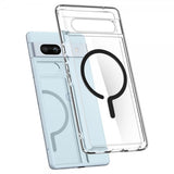 Spigen Google Pixel 7a Cover Ultra Hybrid OneTap Metal Ring MagFit Sort