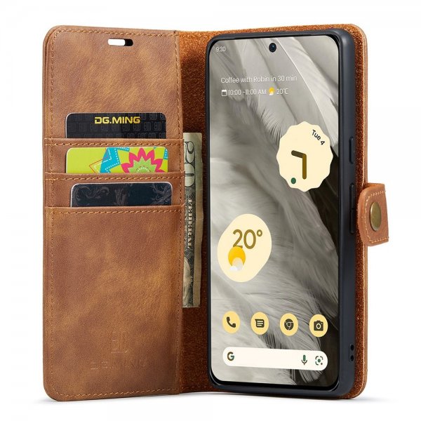 Dg.Ming Google Pixel 8 Etui med Aftageligt Cover Brun
