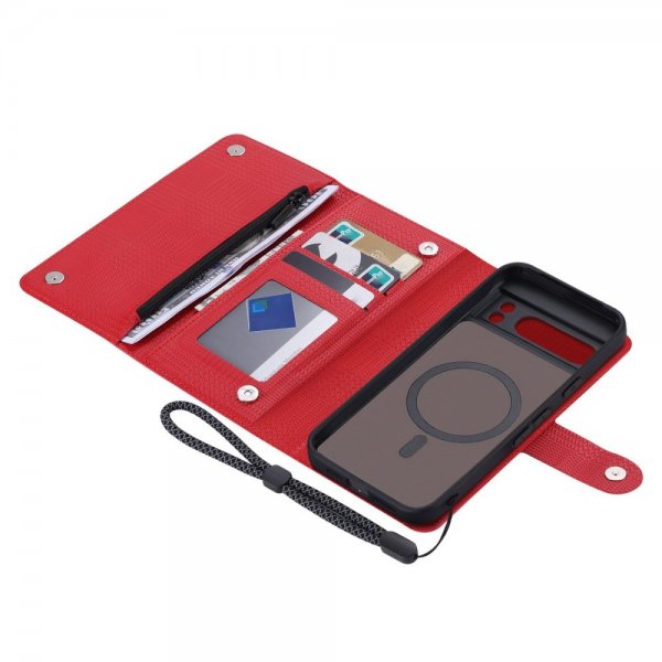 VILI Google Pixel 8 Etui med Aftageligt Cover GHB Series MagSafe Rød