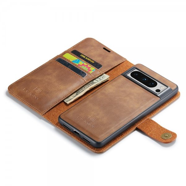 Dg.Ming Google Pixel 8 Pro Cover med Aftageligt Cover Brun