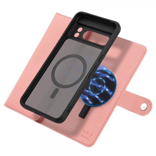 VILI Google Pixel 8 Pro Etui med aftageligt Cover GHB Series MagSafe Rosa