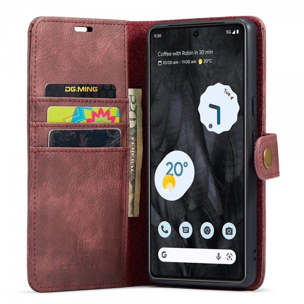 Dg.Ming Google Pixel 8 Pro Cover med Aftageligt Cover Rød
