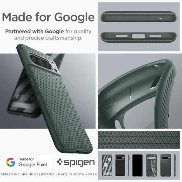 Spigen Google Pixel 8 Pro Cover Liquid Air Abyss Green