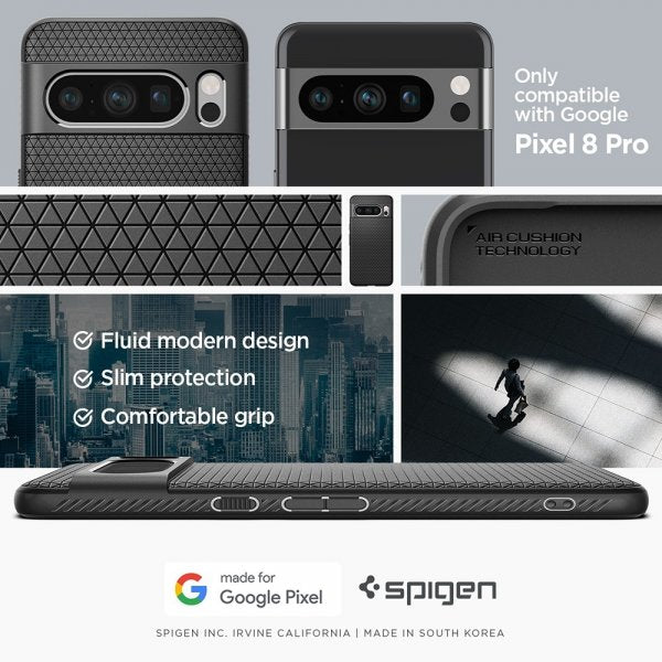 Spigen Google Pixel 8 Pro Cover Liquid Air Matte Black