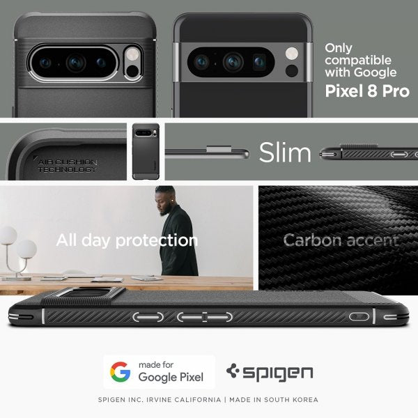 Spigen Google Pixel 8 Pro Cover Rugged Armor Mat Sort
